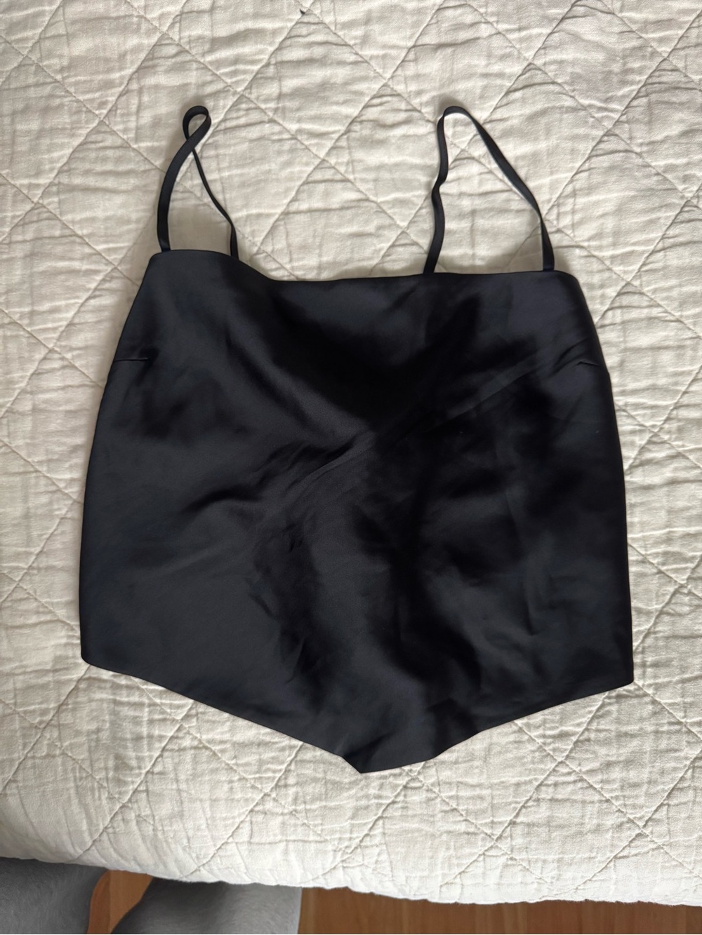 Sunday Best Black Satin Cami Top